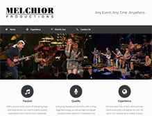 Tablet Screenshot of melchiorproductions.com